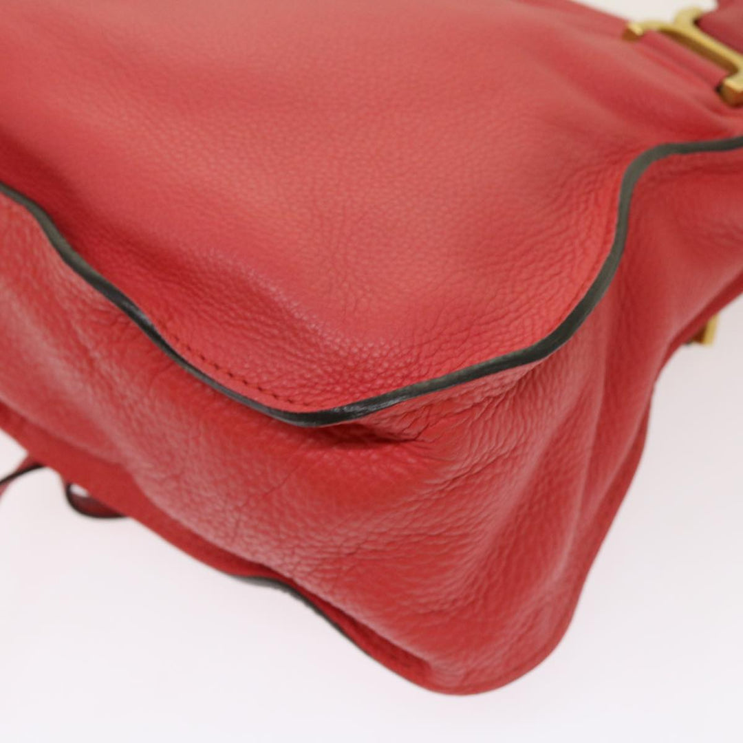 Chloe Mercy Shoulder Bag Leather Red 69677