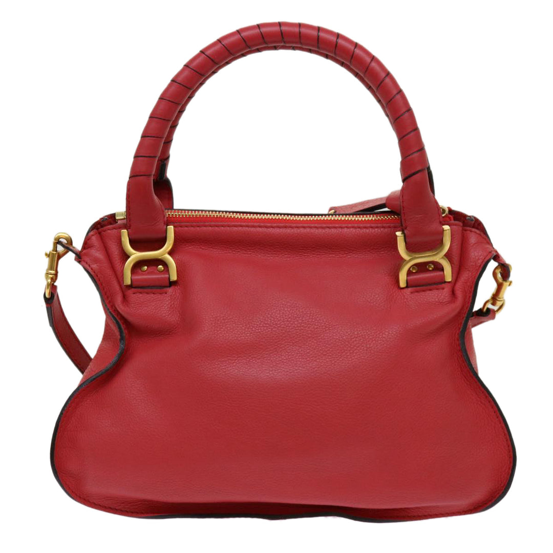 Chloe Mercy Shoulder Bag Leather Red 69677