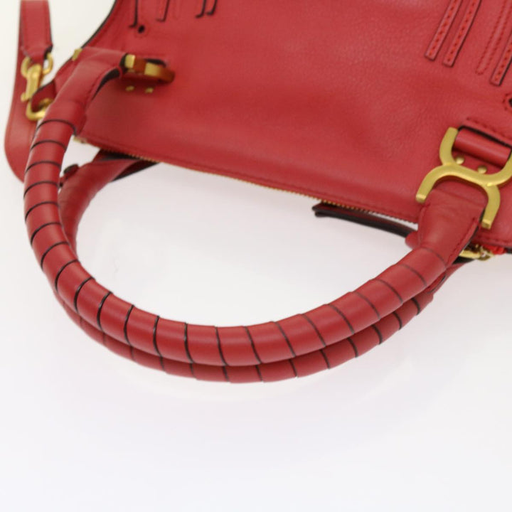 Chloe Mercy Shoulder Bag Leather Red 69677