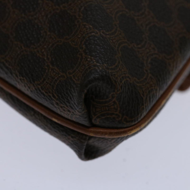 Celine Macadam Canvas Clutch Bag PVC Brown  69683