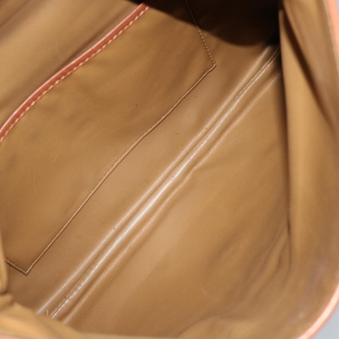 Celine Macadam Canvas Clutch Bag PVC Brown  69683