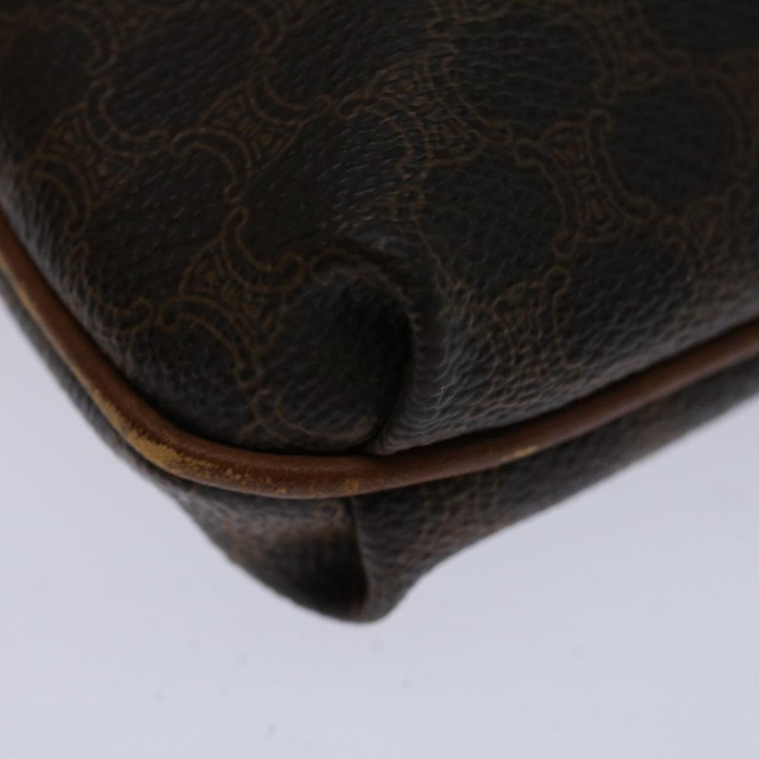 Celine Macadam Canvas Clutch Bag PVC Brown  69683