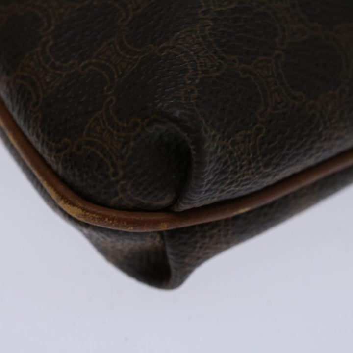 Celine Macadam Canvas Clutch Bag PVC Brown  69683