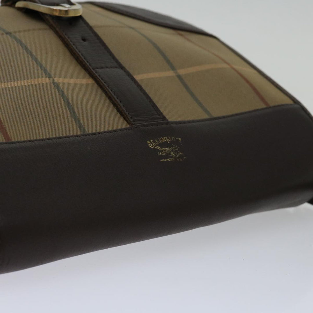 BurberrySs Nova Check Shoulder Bag Canvas Beige Auth 69685