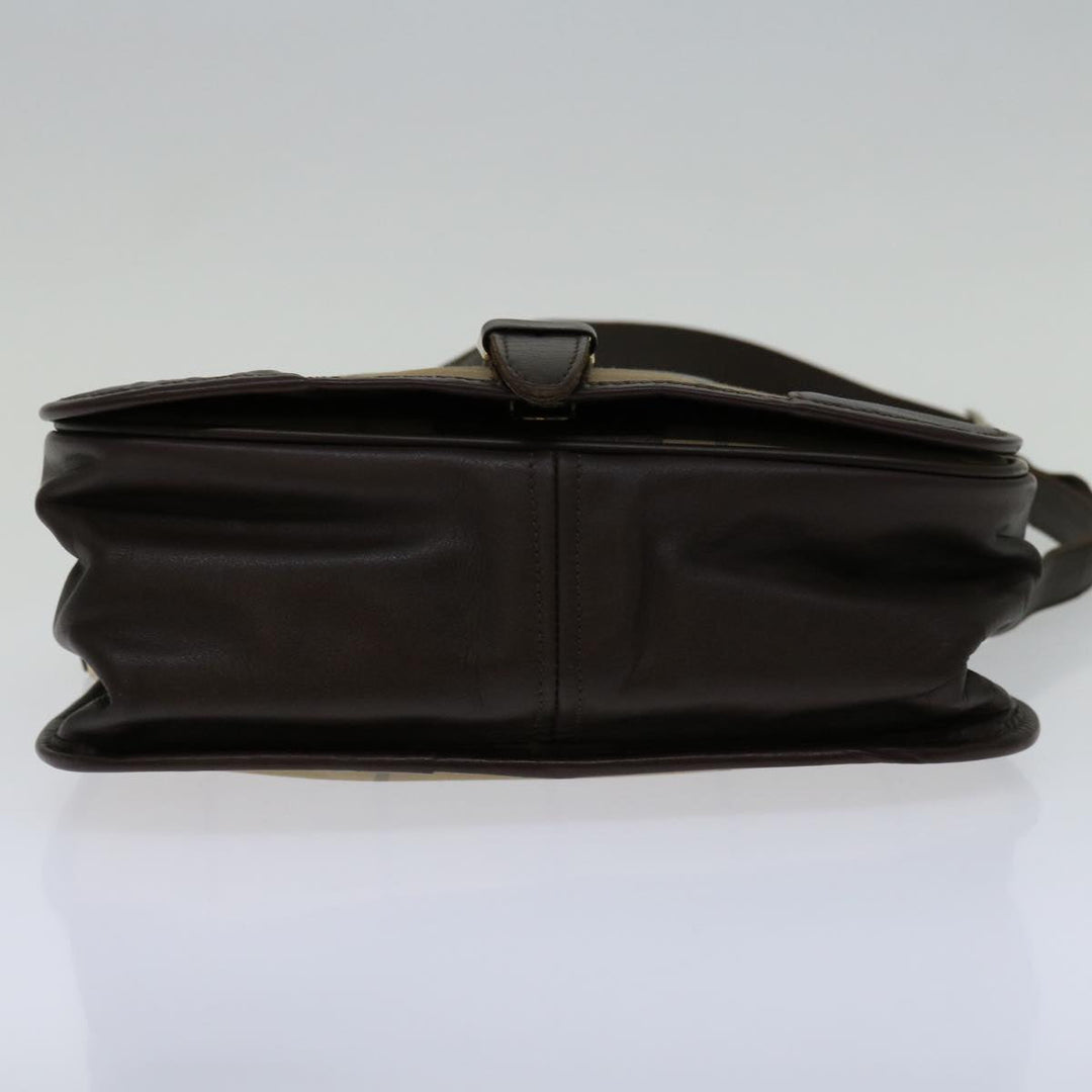 BurberrySs Nova Check Shoulder Bag Canvas Beige Auth 69685