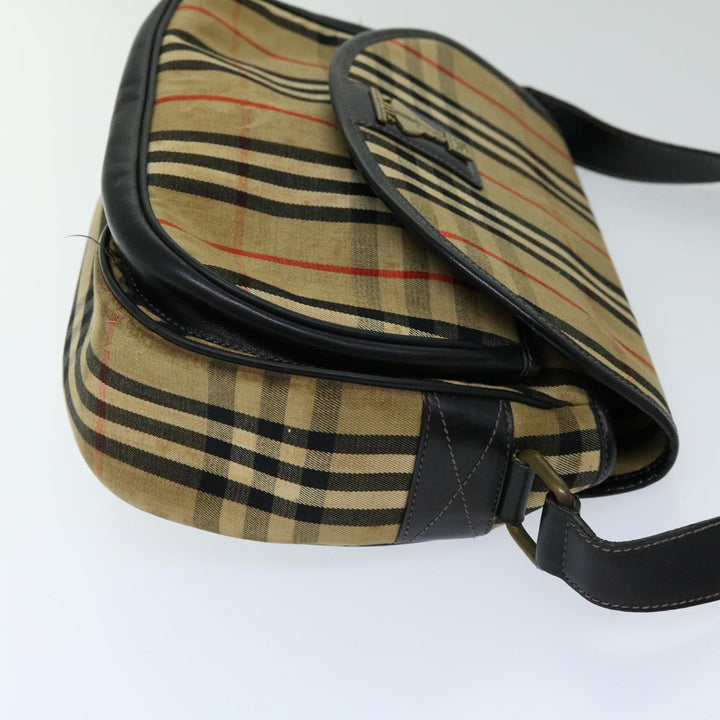 BURBERRYSs Nova Check Shoulder Bag Canvas Beige Auth 69686