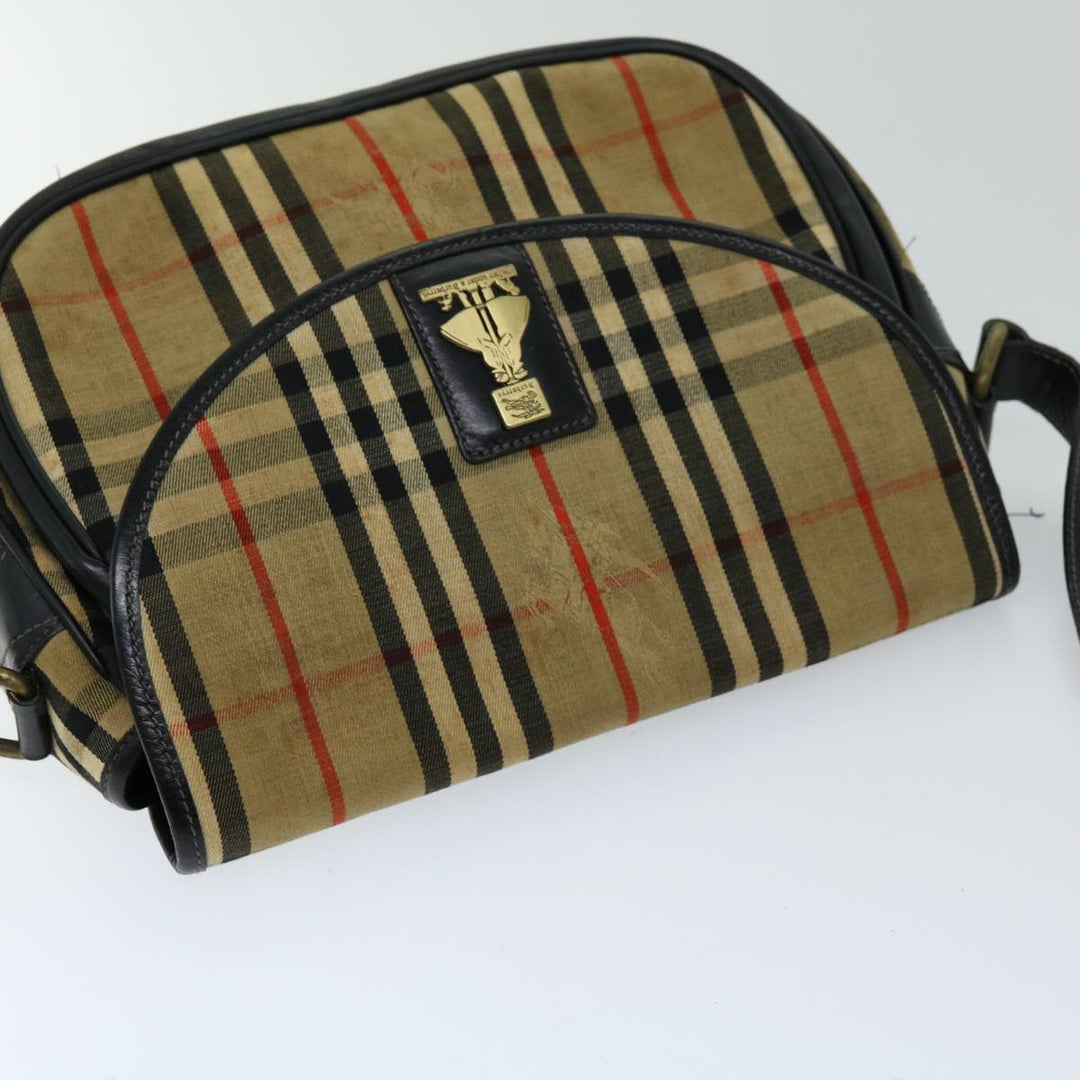 BURBERRYSs Nova Check Shoulder Bag Canvas Beige Auth 69686