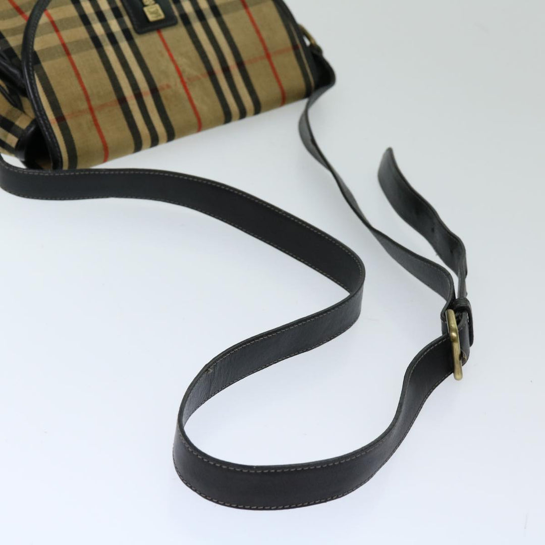 BURBERRYSs Nova Check Shoulder Bag Canvas Beige Auth 69686