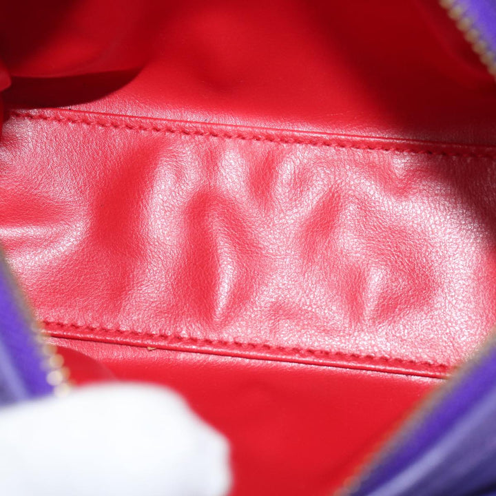 Top Quality Celine Hand Bag Leather 2way Purple Auth 69720