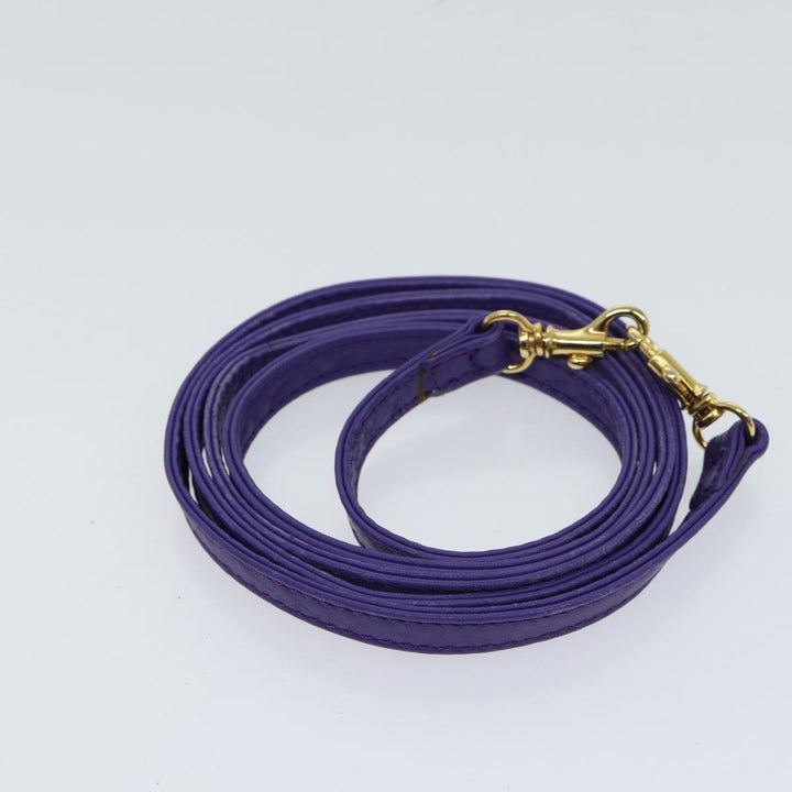 Celine Hand Bag Leather 2way Purple Auth 69720