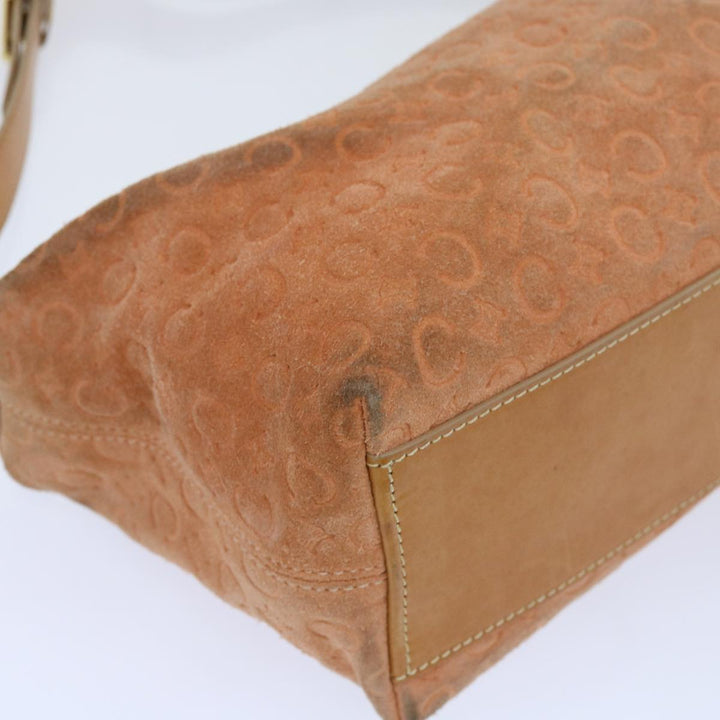Celine C Macadam Canvas Shoulder Bag Orange Auth 69736