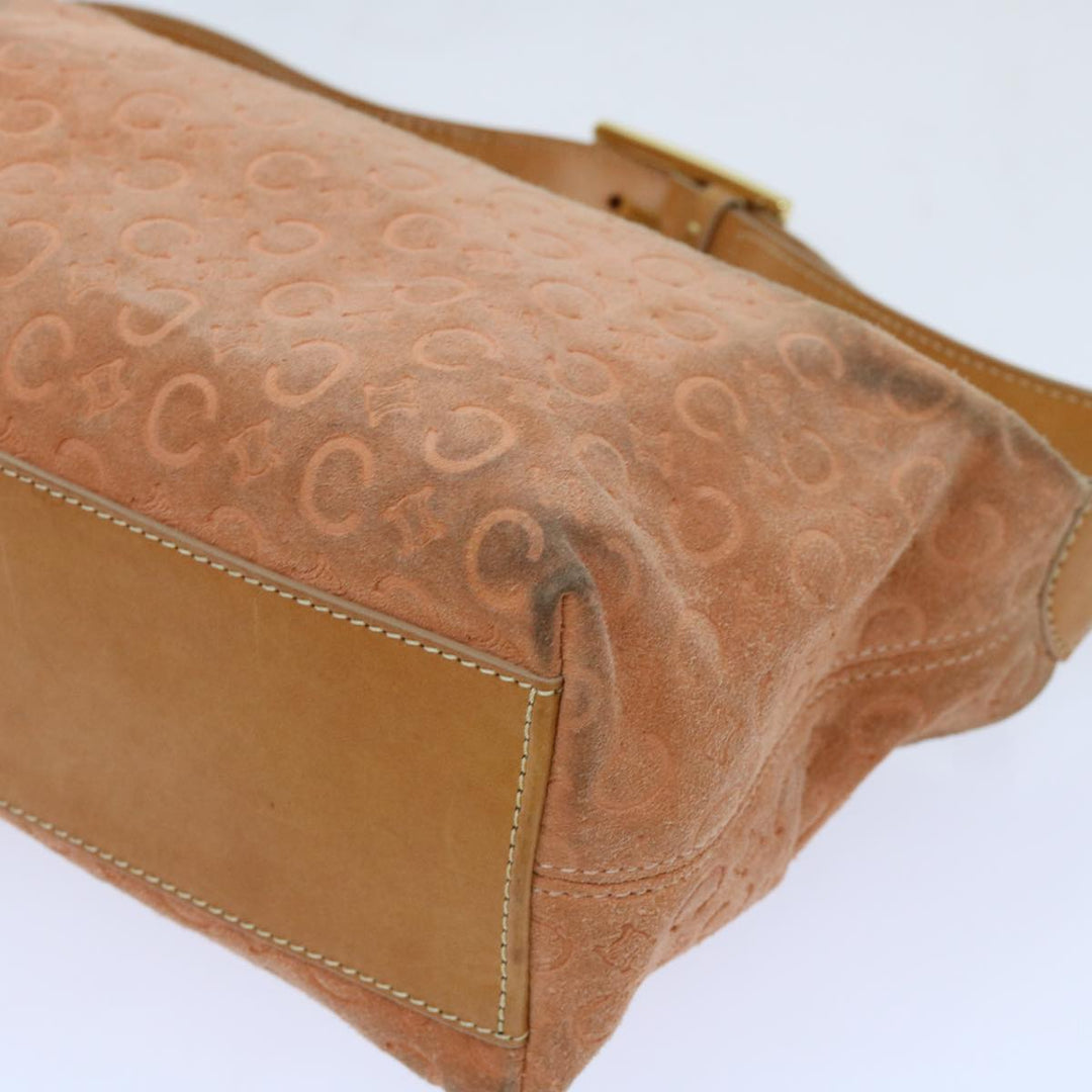 Celine C Macadam Canvas Shoulder Bag Orange Auth 69736