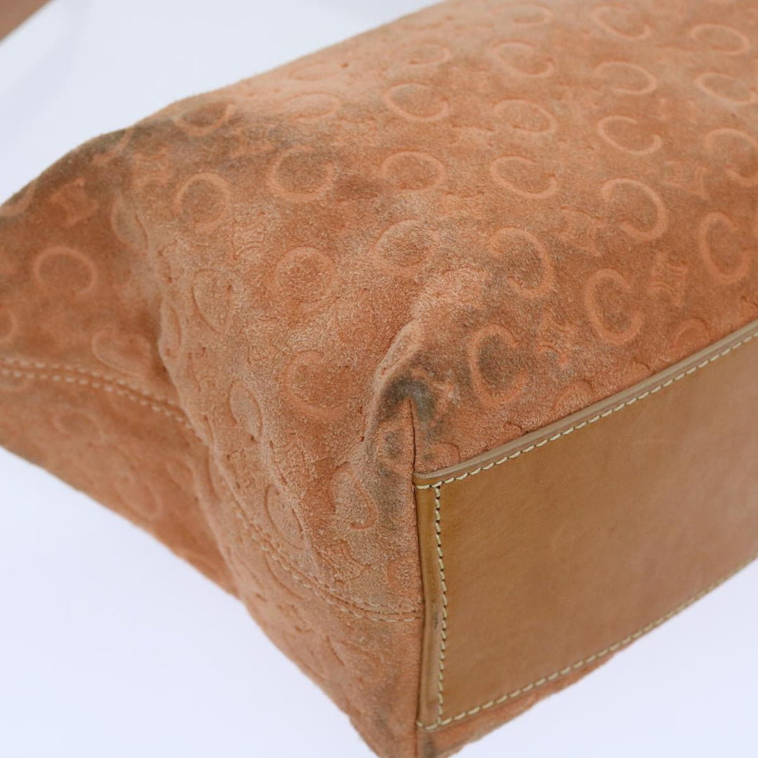 Celine C Macadam Canvas Shoulder Bag Orange Auth 69736