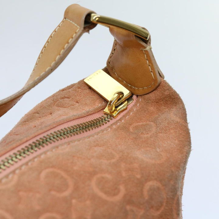 Celine C Macadam Canvas Shoulder Bag Orange Auth 69736