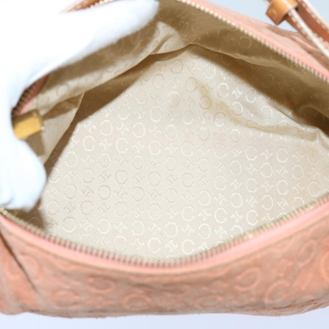 Celine C Macadam Canvas Shoulder Bag Orange Auth 69736