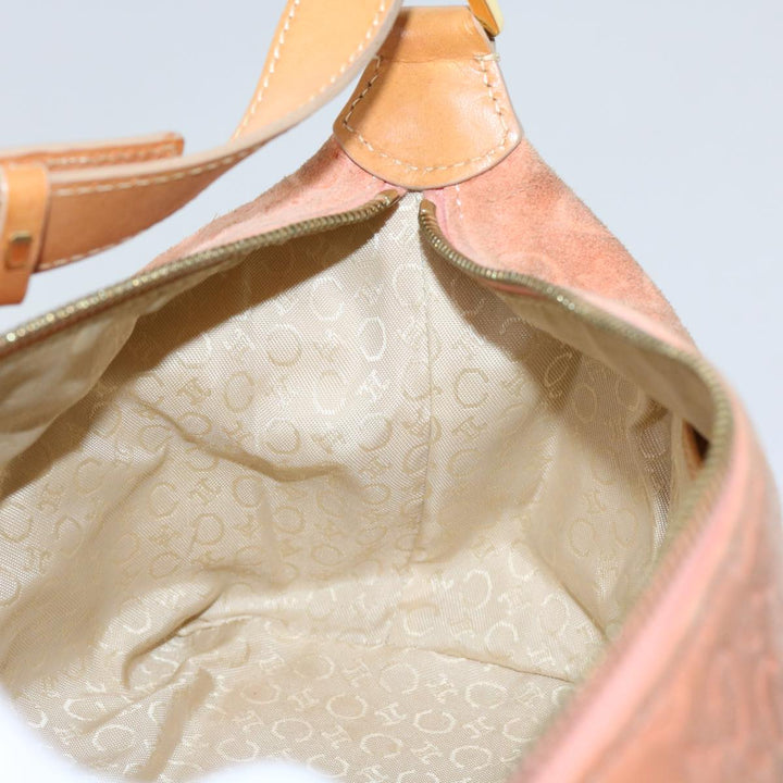 Celine C Macadam Canvas Shoulder Bag Orange Auth 69736