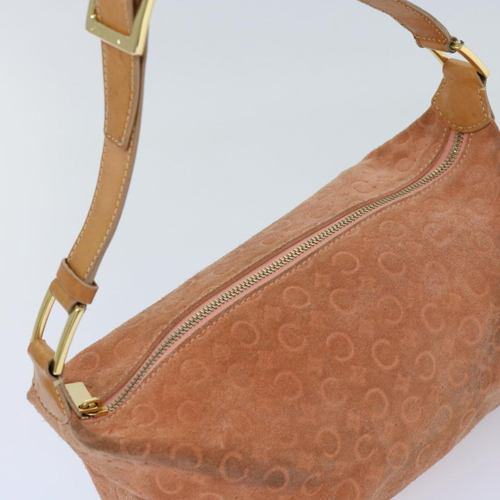 Celine C Macadam Canvas Shoulder Bag Orange Auth 69736