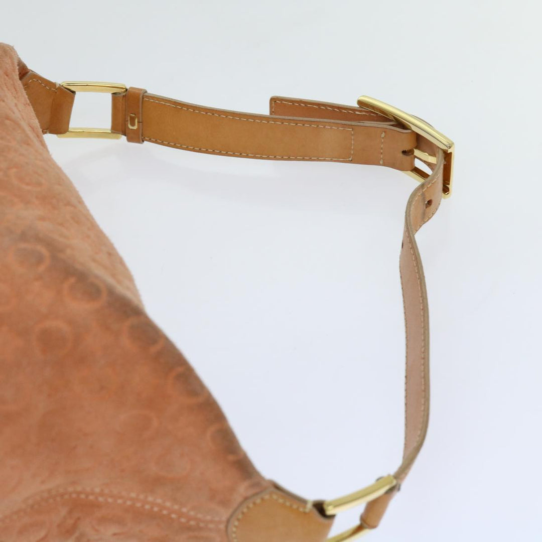 Celine C Macadam Canvas Shoulder Bag Orange Auth 69736