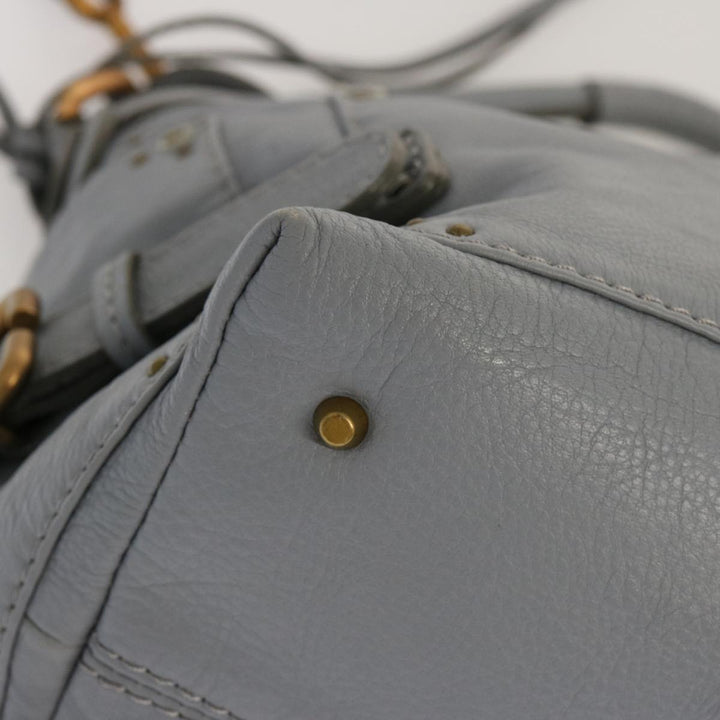 Chloe Paddington Hand Bag Leather Light Blue 69740
