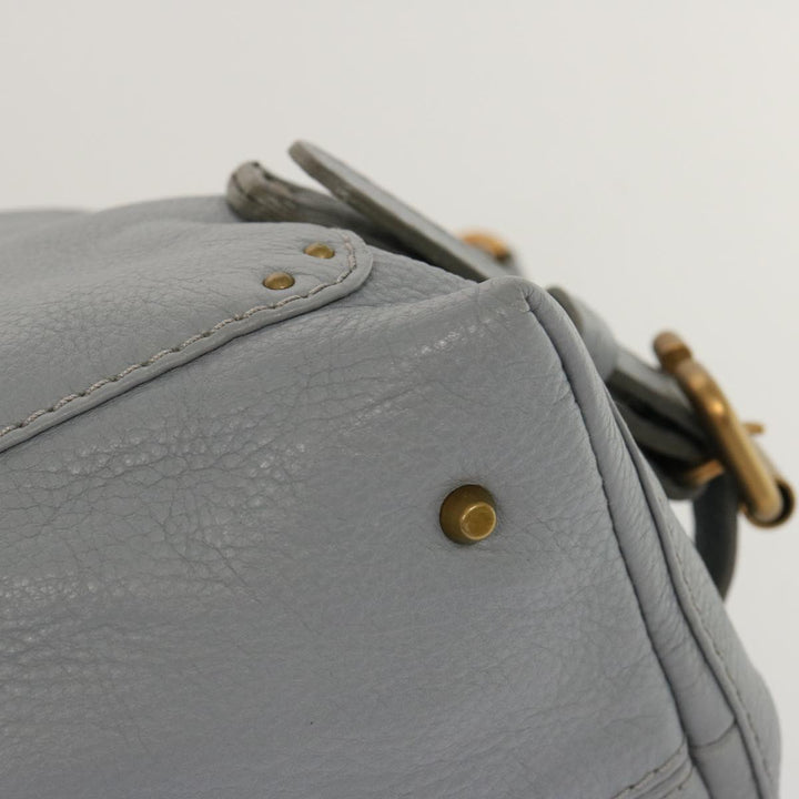 Chloe Paddington Hand Bag Leather Light Blue 69740