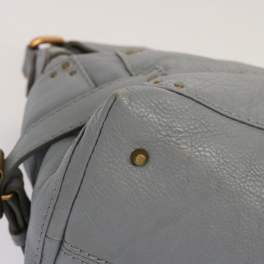 Chloe Paddington Hand Bag Leather Light Blue 69740