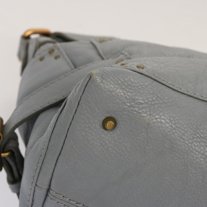 Chloe Paddington Hand Bag Leather Light Blue 69740