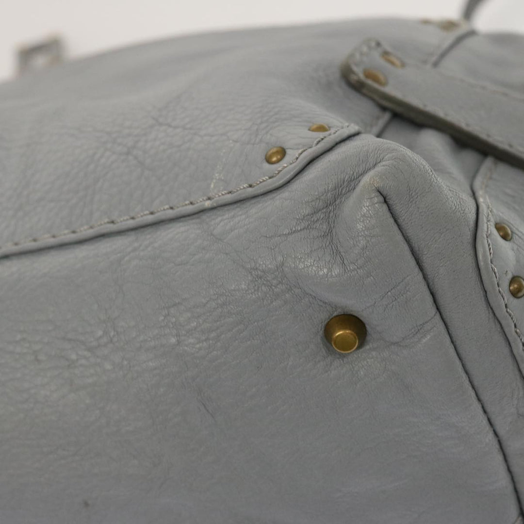 Chloe Paddington Hand Bag Leather Light Blue 69740