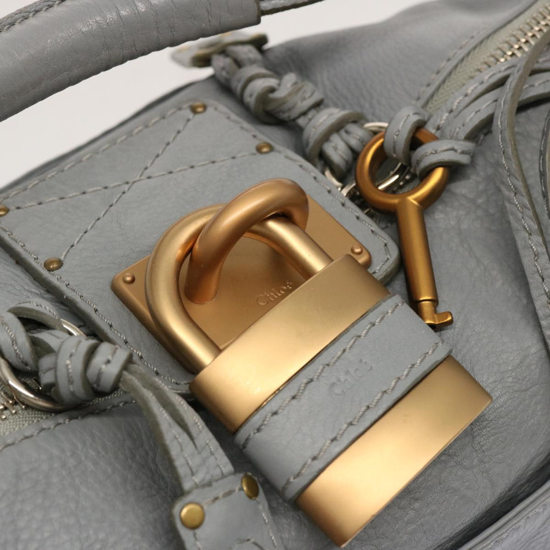 Chloe Paddington Hand Bag Leather Light Blue 69740