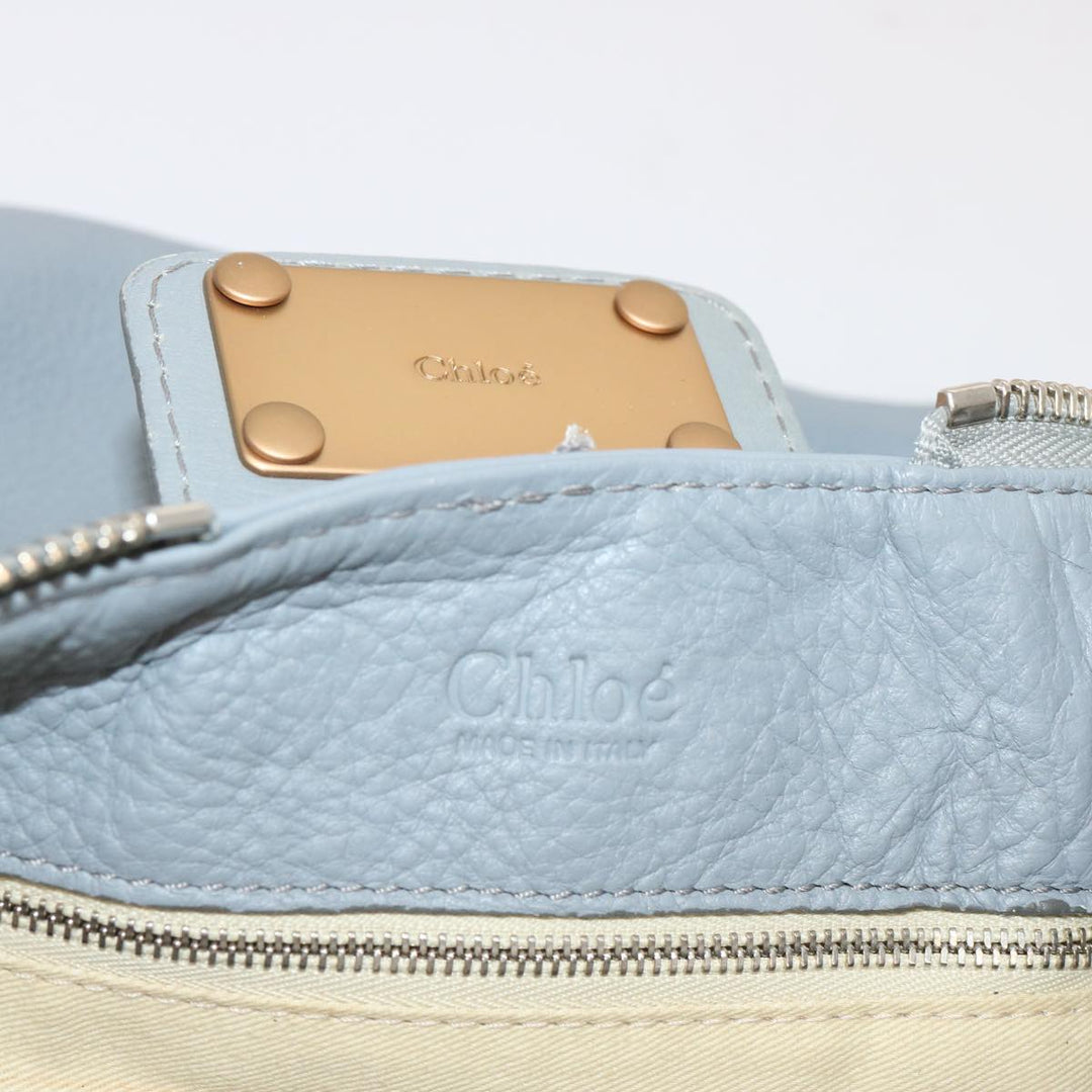 Chloe Paddington Hand Bag Leather Light Blue 69740