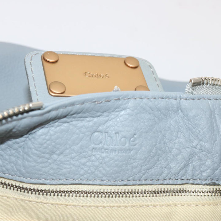 Chloe Paddington Hand Bag Leather Light Blue 69740