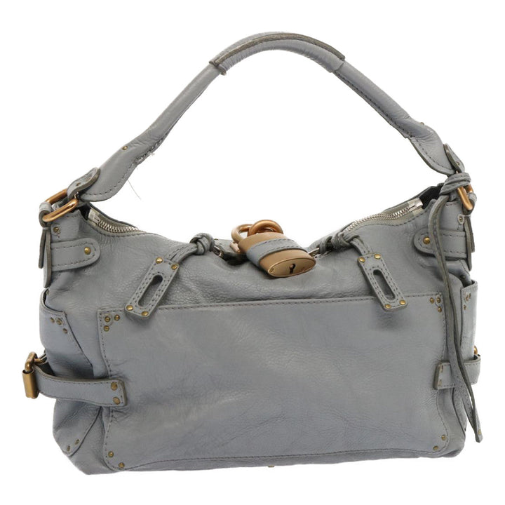Chloe Paddington Hand Bag Leather Light Blue 69740