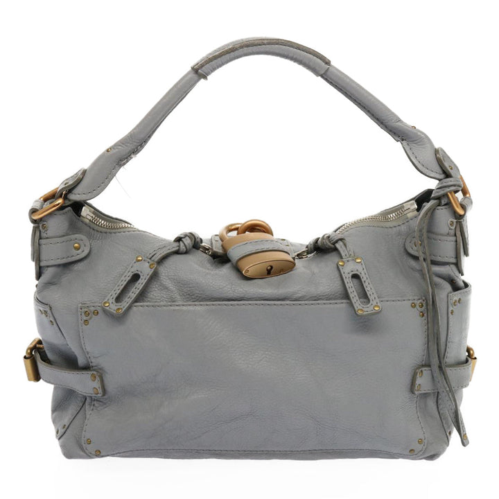 Chloe Paddington Hand Bag Leather Light Blue 69740