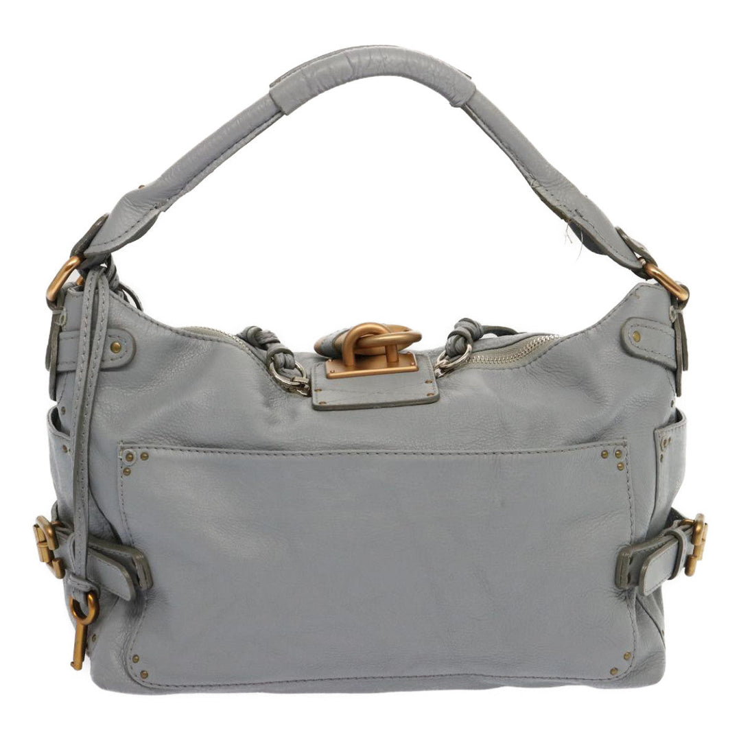Chloe Paddington Hand Bag Leather Light Blue 69740
