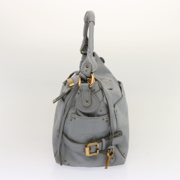 Chloe Paddington Hand Bag Leather Light Blue 69740