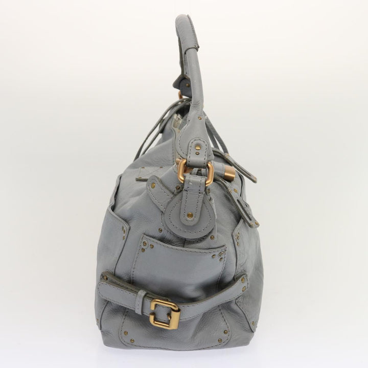 Chloe Paddington Hand Bag Leather Light Blue 69740