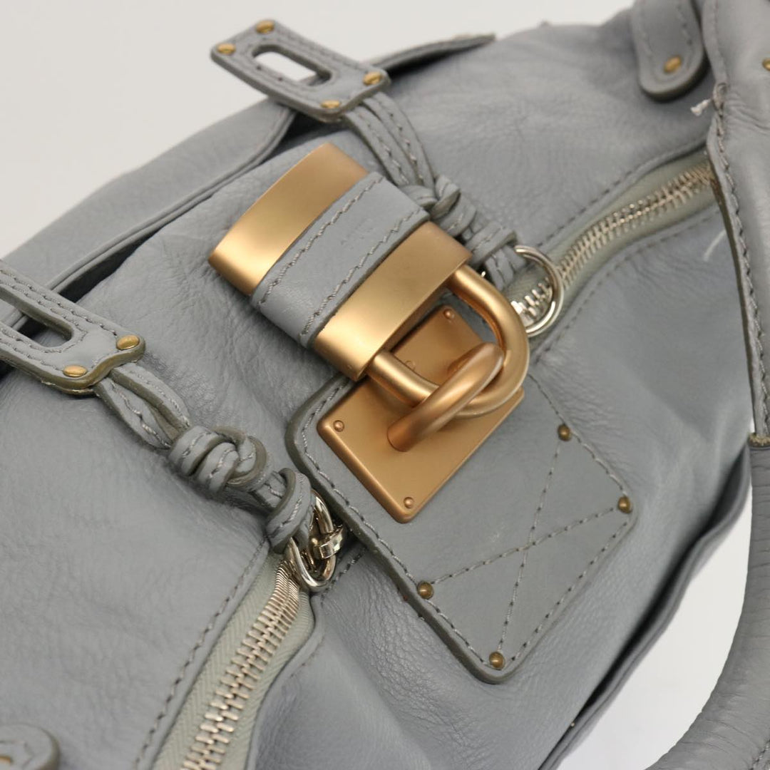 Chloe Paddington Hand Bag Leather Light Blue 69740