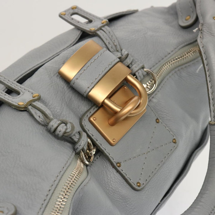 Chloe Paddington Hand Bag Leather Light Blue 69740