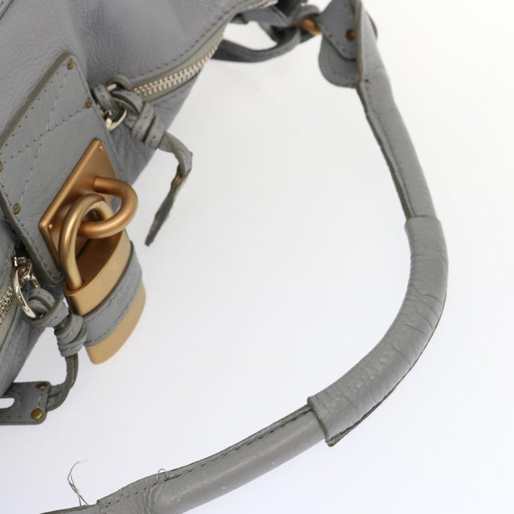 Chloe Paddington Hand Bag Leather Light Blue 69740