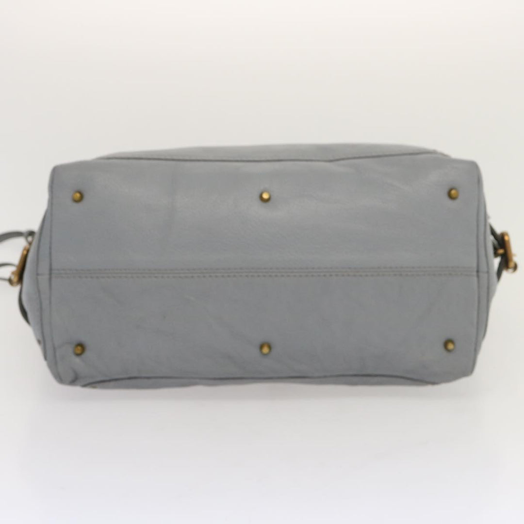 Chloe Paddington Hand Bag Leather Light Blue 69740