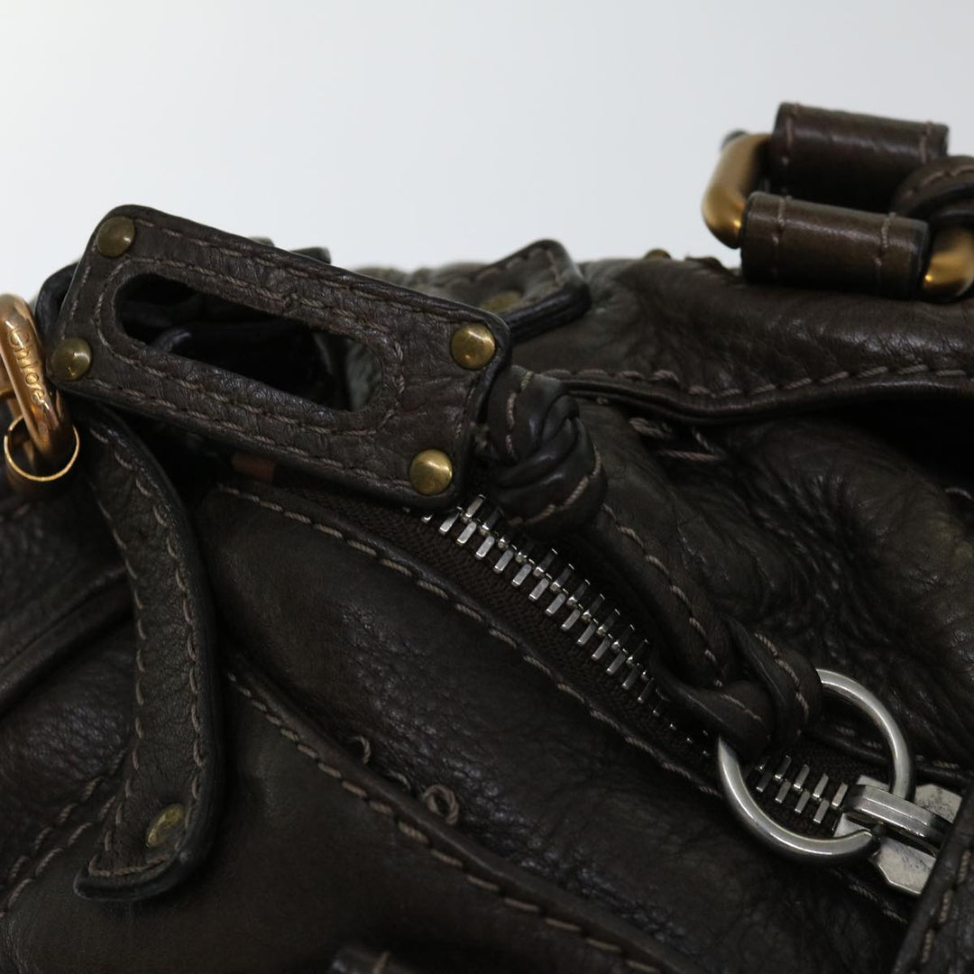 Chloe Paddington Shoulder Bag Leather Brown 69741