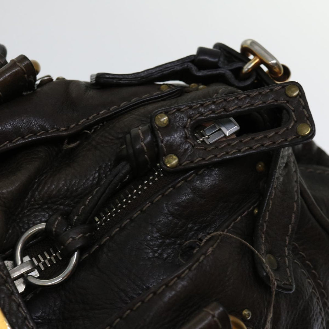 Chloe Paddington Shoulder Bag Leather Brown 69741