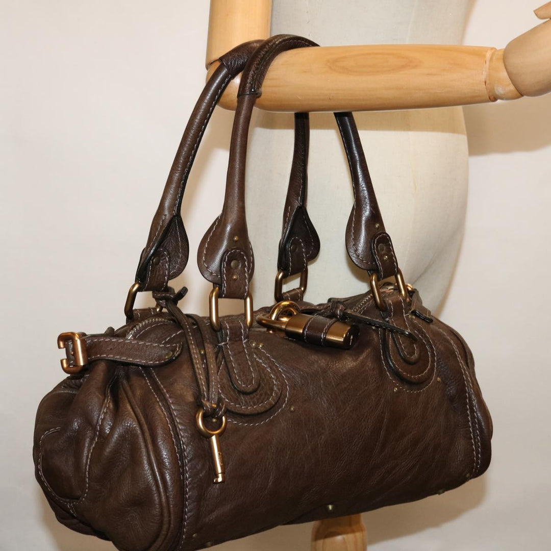 Chloe Paddington Shoulder Bag Leather Brown 69741