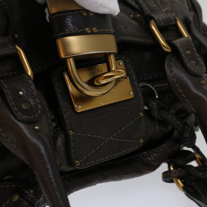 Chloe Paddington Shoulder Bag Leather Brown 69741
