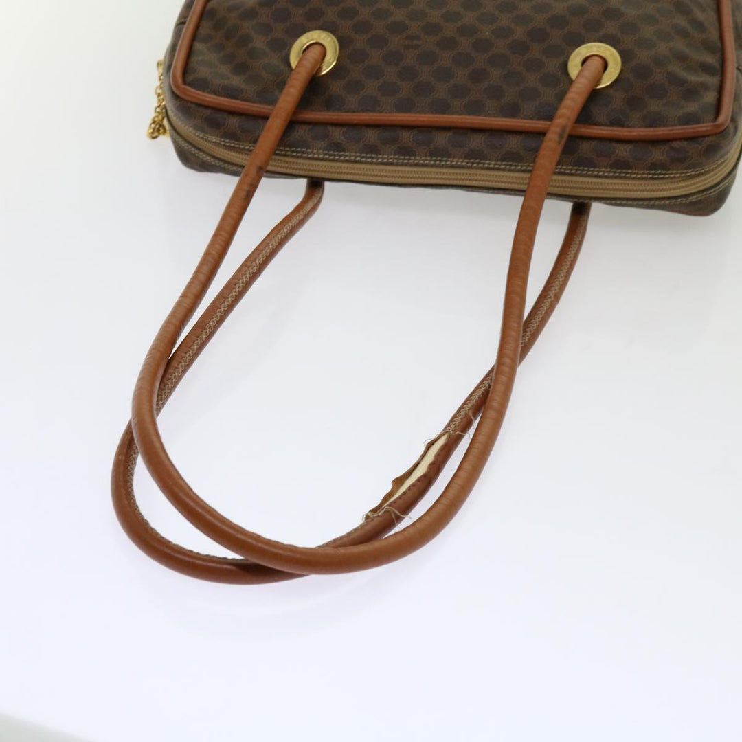 Celine Macadam Canvas Shoulder Bag PVC Brown Auth 69901