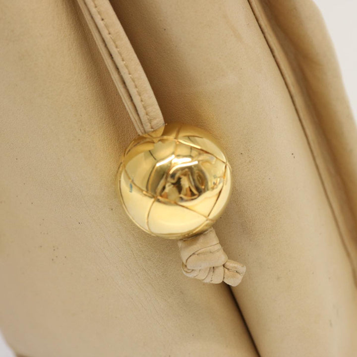 Top Quality Chanel Chain Tote Bag Leather Beige CC Auth 69975A