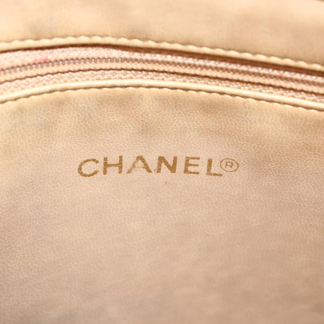 Top Quality Chanel Chain Tote Bag Leather Beige CC Auth 69975A