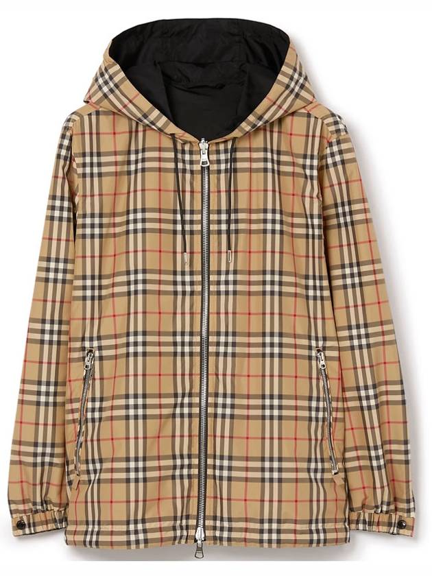 Burberry Reversible Vintage Check Hooded Jacket Archive Beige