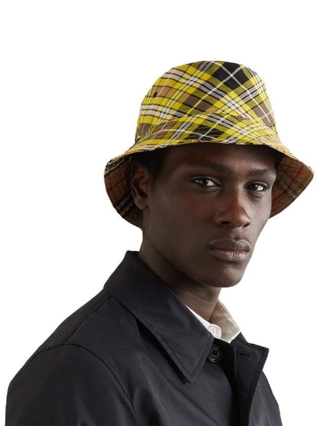 Burberry Vintage Check Reversible Bucket Hat Yellow