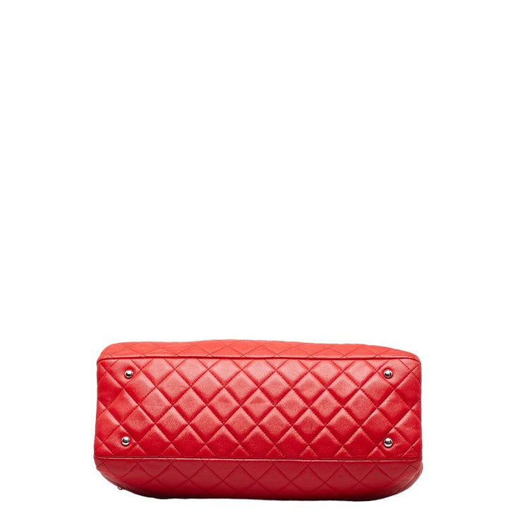 Top Quality Chanel Coco Chain Matrasse Chain Shoulder Bag Tote Red Silver Leather  Chanel