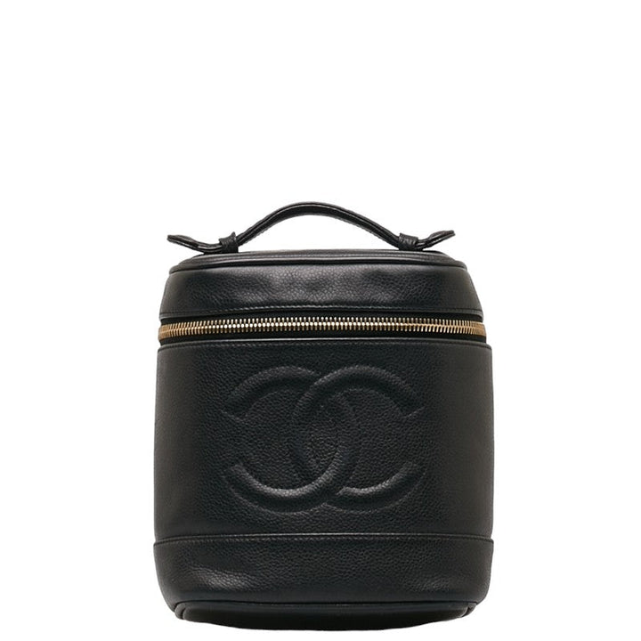 Top Quality Chanel DECACOCOMARK Handbag Vanity Bag Black Caviar S  CHANEL
